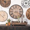 Clayre & Eef 5H0378L Dekorace Servírovací podnos na kolečkách 73x44x16 cm Hnědé dřevo