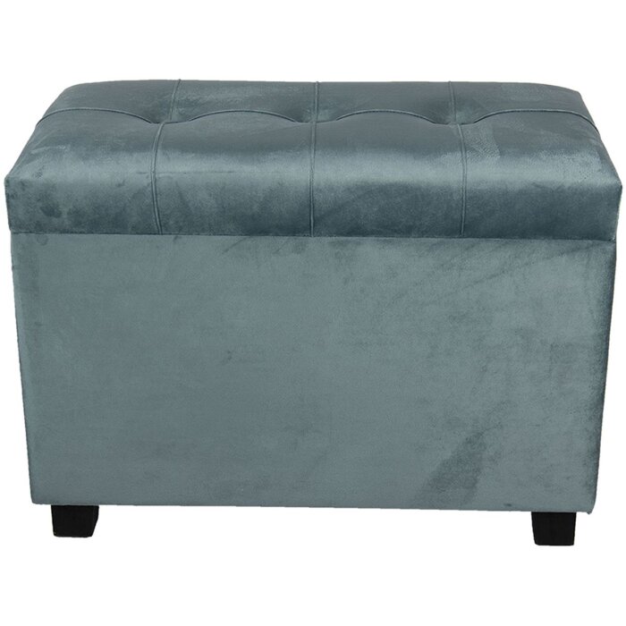 Truhla s taburetem 60x36x43 cm tyrkysová - 64061LT