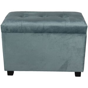 Truhla s taburetem 60x36x43 cm tyrkysová - 64061LT
