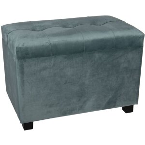 Truhla s taburetem 60x36x43 cm tyrkysová - 64061LT