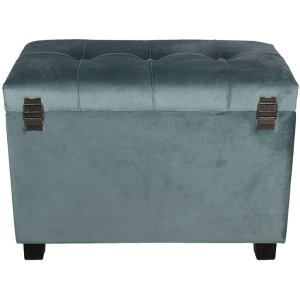 Truhla s taburetem 60x36x43 cm tyrkysová - 64061LT