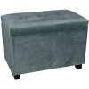 Truhla s taburetem 60x36x43 cm tyrkysová - 64061LT