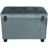 Truhla s taburetem 60x36x43 cm tyrkysová - 64061LT