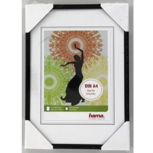 Hama Plastový rámeček Madrid Black 21 x 29,7 cm DIN A4 Rámeček na certifikáty