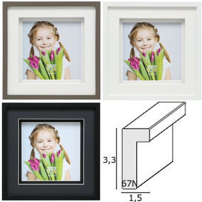 Deknudt S67NK Dřevěný rám 3D double passe-partout