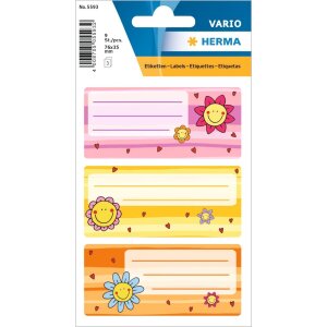 HERMA Schuletiketten Schule Blumengesichter
