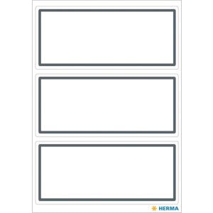 HERMA Schuletiketten neutral grauer Rand 82x36 mm