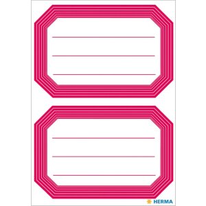 Schuletiketten neutral roter Rand 82x55 mm