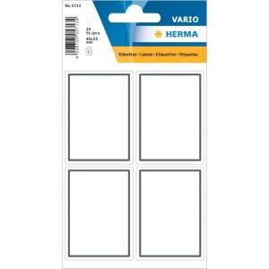 Schuletiketten neutral grauer Rand 40x55 mm