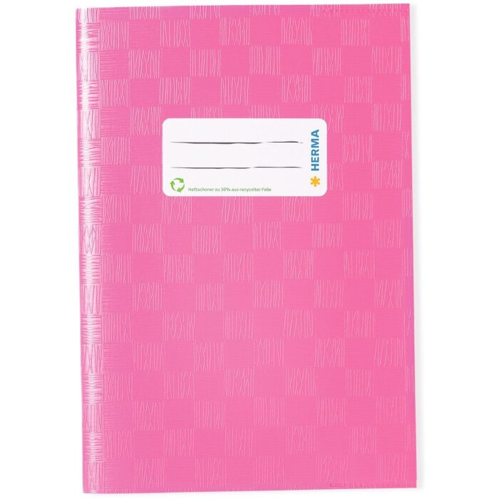 HERMA Heftschoner PP A5 gedeckt rosa mit Strukturprägung 30% recycelt