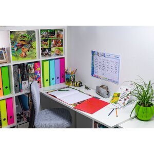 HERMA Heftschoner PP A4 transparent rot mit Beschriftungsetikett