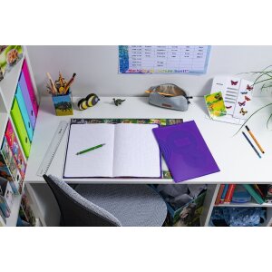 HERMA Heftschoner PP A4 transparent-violett strapazierfähig abwaschbar