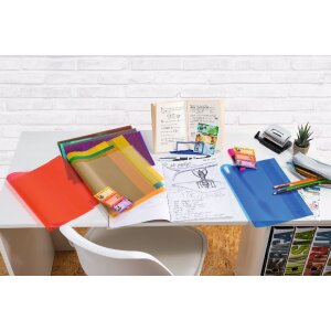 HERMA Heftschoner PP A4 transparent-violett strapazierfähig abwaschbar