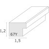S67YD Rám na obraz stříbrné dřevo 10x10 cm až 20x20 cm