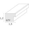 S67YV Rám na obraz šedé dřevo 10 cm až 20 cm