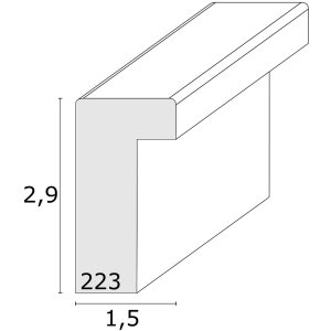 S223K2 Černý dřevěný rám na rámování předmětů 30x30 cm