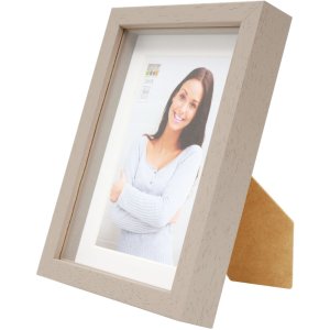 S223K7 Taupe dřevěný rám na rámování předmětů 30x30 cm