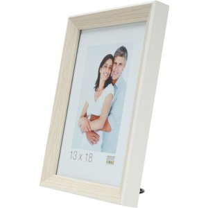 S46CH1 Rám na obraz v přírodní barvě s bílým okrajem 10x10 cm