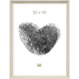 S46CH1 Rám na obraz v přírodní barvě s bílým okrajem 10x10 cm