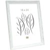S46DF1 Rám na obraz v bílé barvě se stříbrným okrajem 10x15 cm