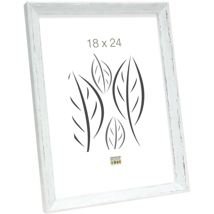 S46DF1 Rám na obraz v bílé barvě se stříbrným okrajem 20x20 cm