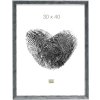 S46DF7 Rám na obraz v šedé barvě se stříbrným okrajem 18x24 cm