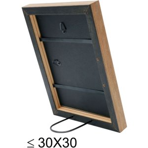 S46JH1 Dřevěný rám v bílé barvě s okrajem v barvě dřeva 20x20 cm