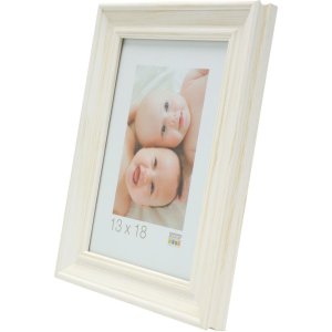 S46LF1 Rám na obraz v rustikálním stylu, bílý 13x13 cm