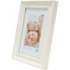 S46LF1 Rám na obraz v rustikálním stylu, bílý 13x13 cm