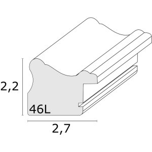 S46LF1 Rám na obraz bílý lakovaný v rustikálním stylu 20x30 cm