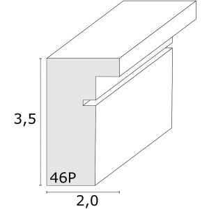 S46PH3 Dřevěný rám v béžové barvě s okrajem v barvě dřeva 20x20 cm
