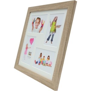 S49BH1 Galerijní rám v přírodní barvě dřeva pro 4 obrazy 10x15 cm