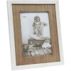 S67TW1 Rám v bílé barvě s dřevěným paspartováním 10x15 cm