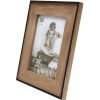 S67TX2 Úzký rám v černé barvě s dřevěným paspartováním 10x15 cm