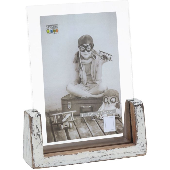S67TZ1 Bílý lakovaný držák na 1 svislou fotografii 13x18 cm