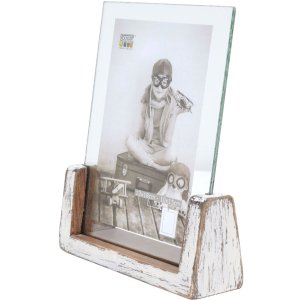 S67TZ1 Bílý lakovaný držák na 1 svislou fotografii 13x18 cm