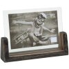 S67TZ2 Černě lakovaný držák na 1 vodorovnou fotografii 13x18 cm