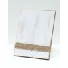 S67UA1 Držák obrazu lakovaný bílou barvou s provázky 13x18 cm