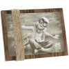 S67UA2 Držák na obrazy hnědý lakovaný s provázky 13x18 cm
