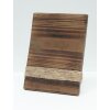 S67UA2 Držák na obrazy hnědý lakovaný s provázky 13x18 cm