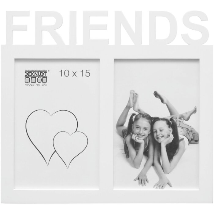 S68NK1 Bílý rámeček na 2 fotografie - FRIENDS 10x15 cm