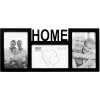 S68NK2 Černý rámeček na 3 fotografie - HOME 10x15 cm