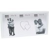 S68QK1 Blokový rám v bílé barvě se šikmým zadním panelem pro 3 fotografie 10x15 cm