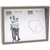 S68QK9 Blokový rám v šedé barvě se šikmým zadním panelem pro 2 fotografie 10x15 cm