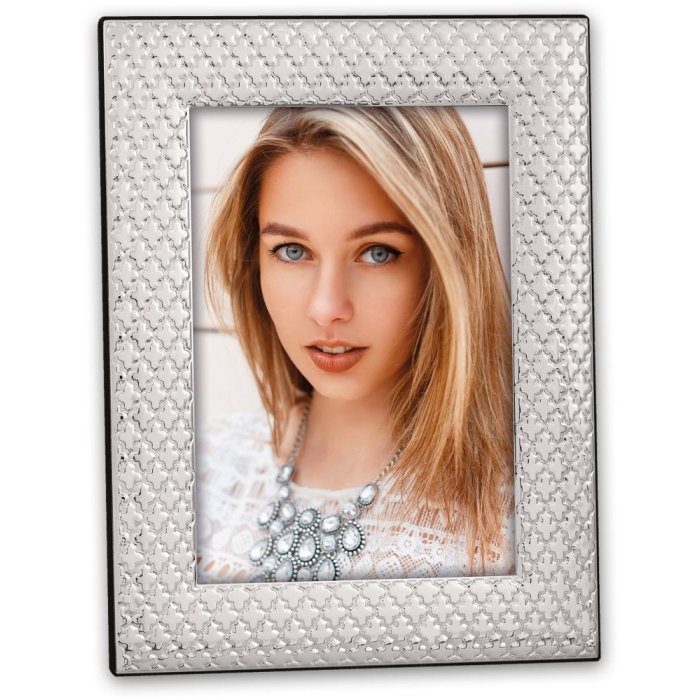 Kovový fotorámeček S144 stříbrný lesklý 20x25 cm