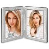 ZEP kovový dvojitý rám DS50 stříbrný lesklý 2 fotografie 13x18 cm