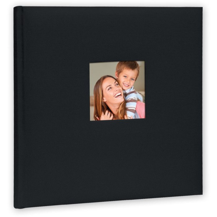ZEP fotoalbum Bavlna 24x24 cm černá 40 bílých stran