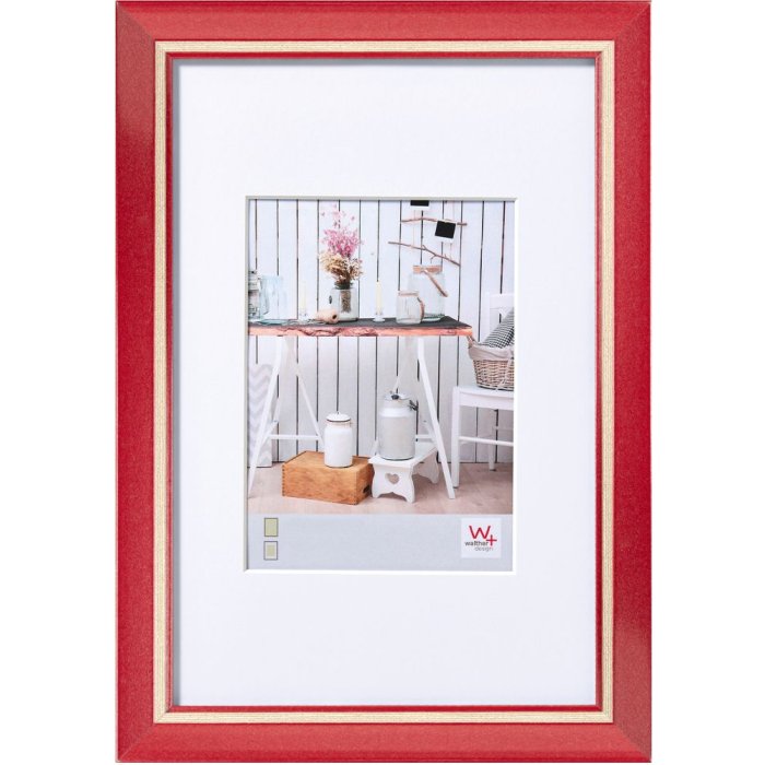 Rám na obrazy Walther Chalet red 24x30 cm s paspartou 15x20 cm