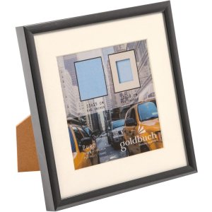 Plastový rám Goldbuch Puro šedý 15x15 cm s paspartou 10x10 cm