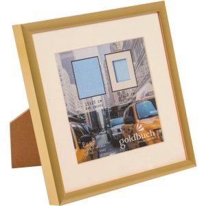 Plastový rám Goldbuch Puro 15x15 cm zlatý s paspartou 10x10 cm